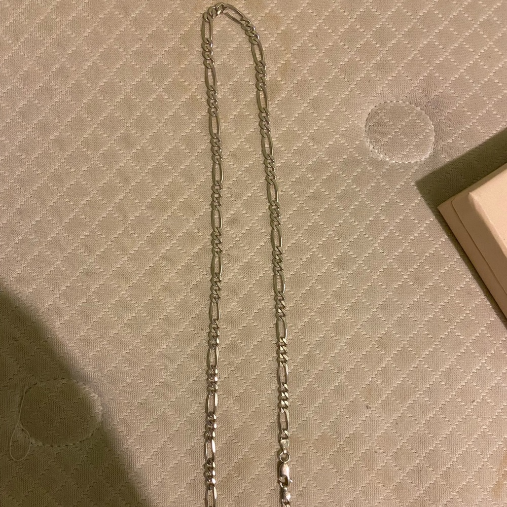 Solid Silver Figaro Link Chain - image 3